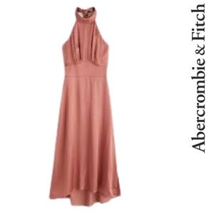 Abercrombie & Fitch Satin Midi Dress